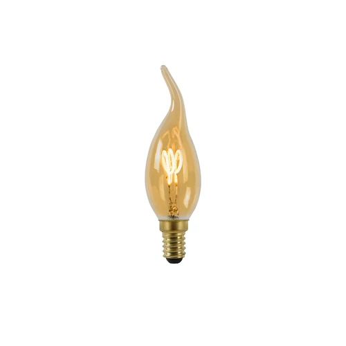 Lucide CT35 - Filament bulb - Ø 3,5 cm - LED Dim. - E14 - 1x3W 2200K - Amber - turned on 2
