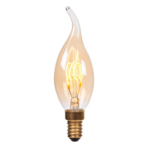 Lucide CT35 - Lámpara de filamento - Ø 3,5 cm - LED 3 StepDim (Memoria) - E14 - 1x3W 2200K - Ámbar - encendido 2