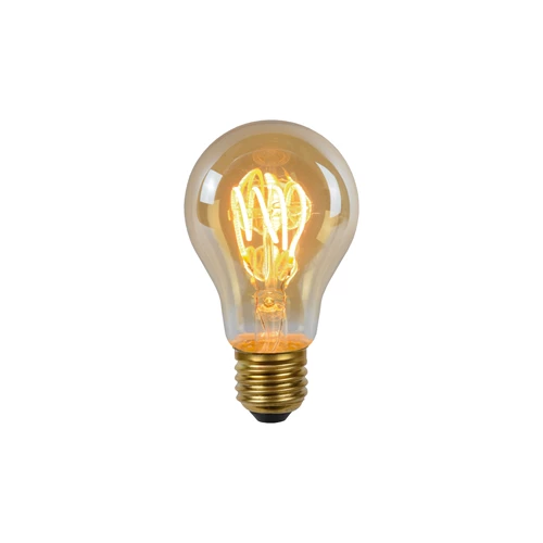Lucide A60 - Filament lamp - Ø 6 cm - LED Dimb. - E27 - 1x4,9W 2200K - Amber - aangezet 2