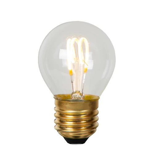 Lucide G45 - Filament bulb - Ø 4,5 cm - LED Dim. - E27 - 1x3W 2700K - Transparant - turned on