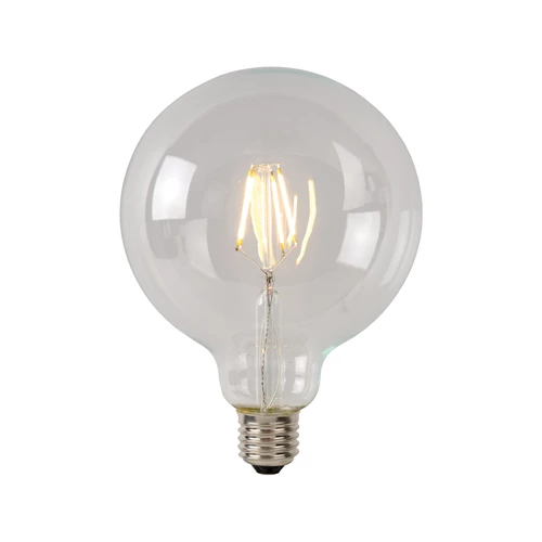Lucide G95 Class B - Filament bulb - Ø 9,5 cm - LED Dim. - E27 - 1x7W 2700K - Transparant - turned on