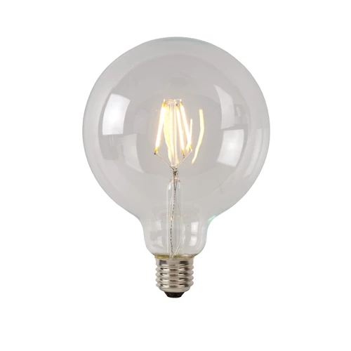 Lucide G125 Class B - Filament bulb - Ø 12,5 cm - LED Dim. - E27 - 1x7W 2700K - Transparant - turned on