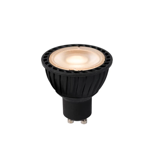 Lucide MR16 - Lámpara led - Ø 5 cm - LED - GU10 - 1x5W 2700K - Sensor día/noche - Negro - encendido