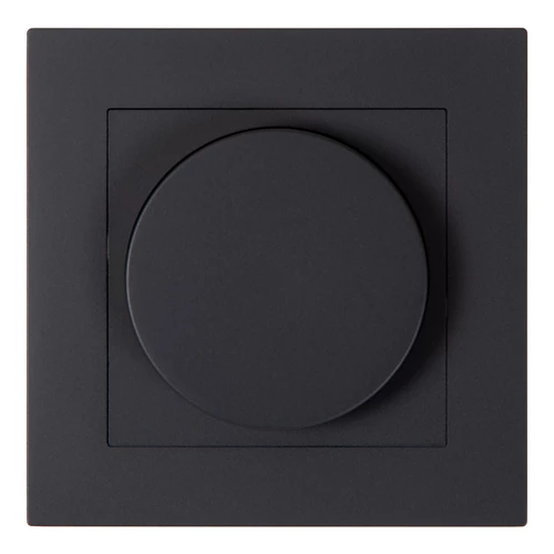 Lucide LED dimmer  Fase aansnijding RL 5-150W /Fase afsnijding RC 5-300W Zwart - aangezet