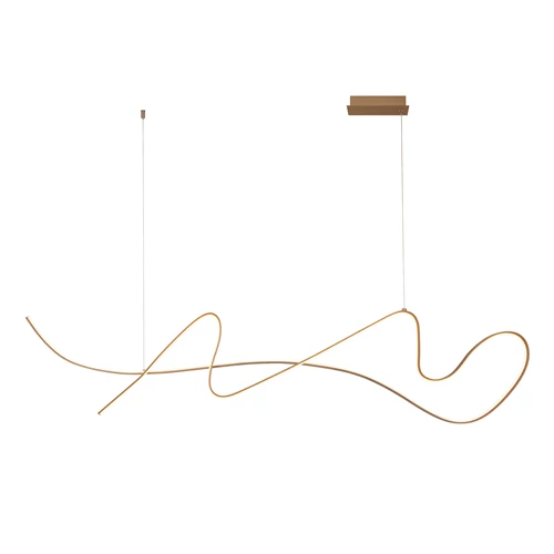Lucide LAMBADA - Suspension - LED Dim. - 1x47W 2700K - Champagne Couleur | Premium - allumé 5