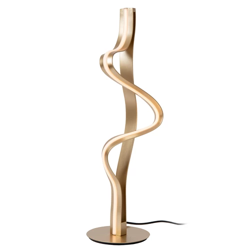 Lucide LAMBADA - Table lamp - LED Dim. - 1x19W 2700K - Matt Gold / Brass | Premium - turned on 2