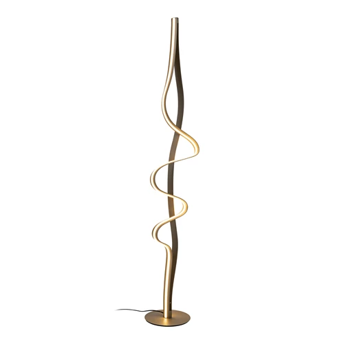 Lucide LAMBADA - Floor lamp - LED Dim. - 1x38W 2700K - Matt Gold / Brass - Premium - turned on 5