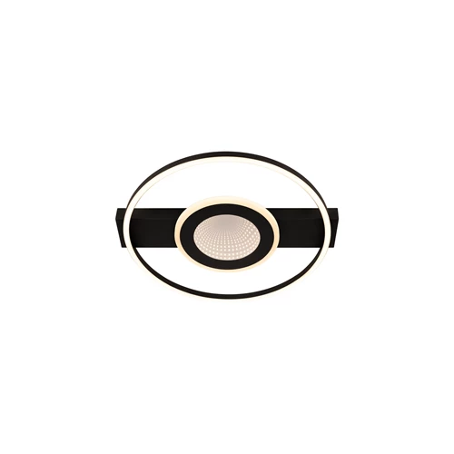 Lucide MARCIA - Lámpara de techo - LED 3 StepDim - 1x32W 2700K - Negro | Essential - encendido