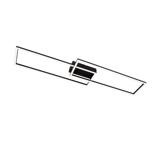 Lucide ARIANNE - Plafonnière - LED - CCT - 1x23W 2700K/4000K - Zwart - aangezet