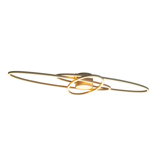 Lucide GALACTICA - Flush ceiling light - LED Dim. - CCT - 1x60W 2700K/4000K - Taupe - Essential - turned on 1