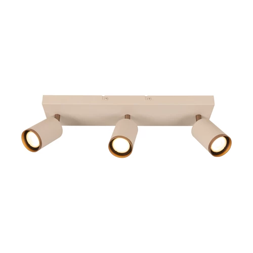 Lucide REGINA - Spot plafond - 3xGU10 - Taupe | Essential - allumé 1