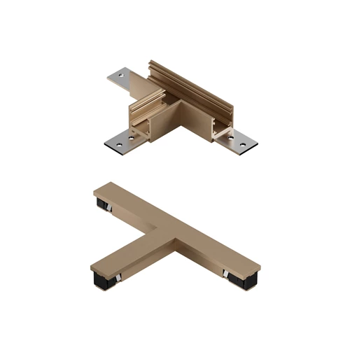 Lucide Premium LINIAL T-Verbinder - 1-Phasen Stromschiene / Schienensystem - Champagne - eingeschaltet 5