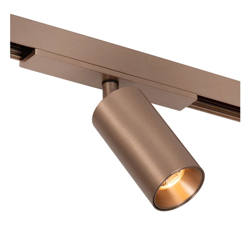 Lucide Premium LINIAL BIX Schienenstrahler - 1-Phasen Stromschiene / Schienensystem smart - 1xLED - Champagne - eingeschaltet 5