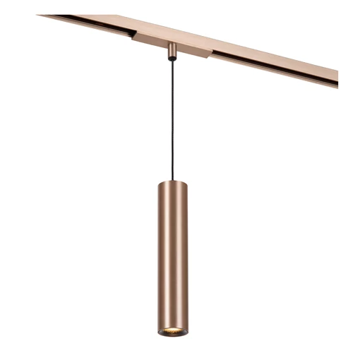 Lucide Premium LINIAL LUXUS Hanglamp - 1-fase Railsysteem / Smart Railverlichting - 1xLED - Champagne - aangezet 5