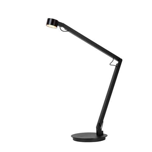 Lucide OGDEN - Bureaulamp - LED 3 StepDim - 1x7W 3000K - Zwart | Premium - aangezet