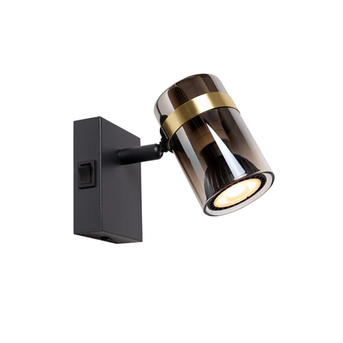Lucide UPTON - Wandlamp - 1xGU10 - Fumé - aangezet 5