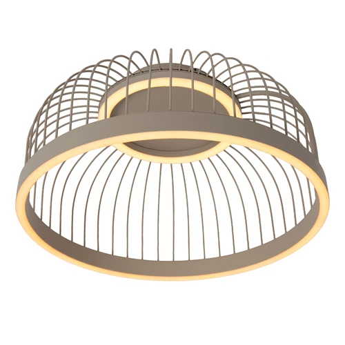 Lucide RIXANNE - Lámpara de techo - Ø 39 cm - LED 3 StepDim - CCT - 1x22W 2200K/4000K - Taupe - Vibes - encendido 1