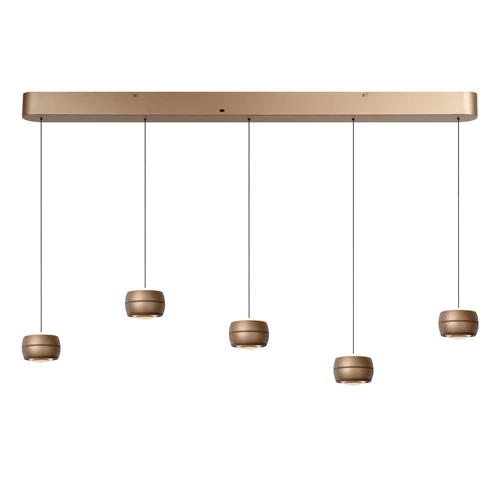 Lucide CORYFEE - Pendant light - LED Dim. - CCT - 5x6W 2200K/3000K - Champagne Color - Vibes - turned on 5