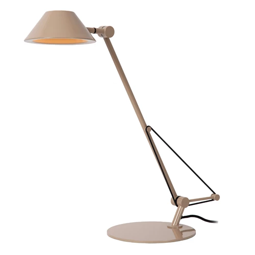 Lucide TERRY - Desk lamp - LED - 1x8W 3000K - Taupe - Vibes - turned on 1