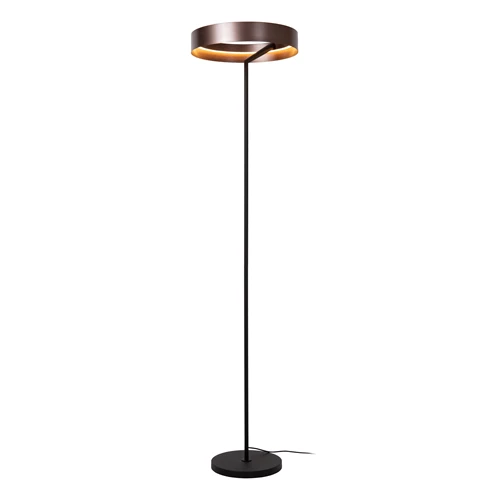Lucide LEONARD - Vloerlamp - Ø 40 cm - LED - CCT - 1x24W 2200K/3000K - Koffie - Vibes - aangezet 6
