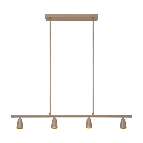 Lucide TIANA - Pendant light - 4xGU10 - Taupe | Essential - turned on 1