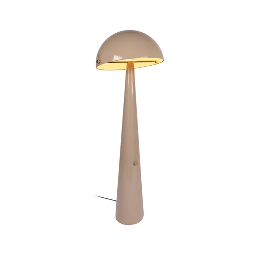 Lucide BARONE - Lampadaire - Ø 52,6 cm - 1xE27 - Taupe | Vibes - allumé 1