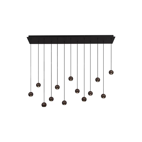 Lucide MONTANA - Lámpara colgante - LED Regul. - CCT - 13x5,7W 2700K/4000K - Café | Premium - encendido 6