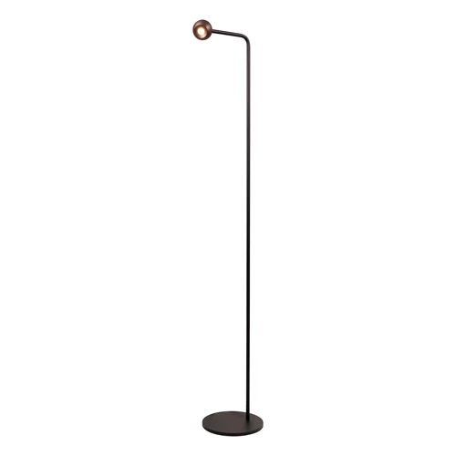 Lucide MONTANA - Vloerlamp - LED Dimb. - 1x6,3W 2700K - Koffie | Premium - aangezet 6