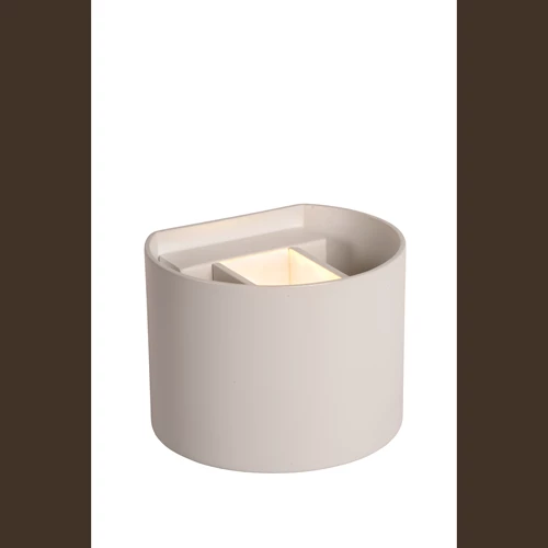 Lucide AXI - Wall spotlight / Wall light Bathroom - LED - 2x3,5W 2700K - IP54 - Adjustable beam angle - White - turned on 1
