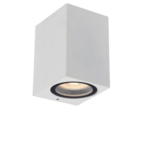 Lucide ZARO - Foco de pared / Lámpara de pared Dentro/Fuera - 1xGU10 - IP44 - Blanco - encendido 1