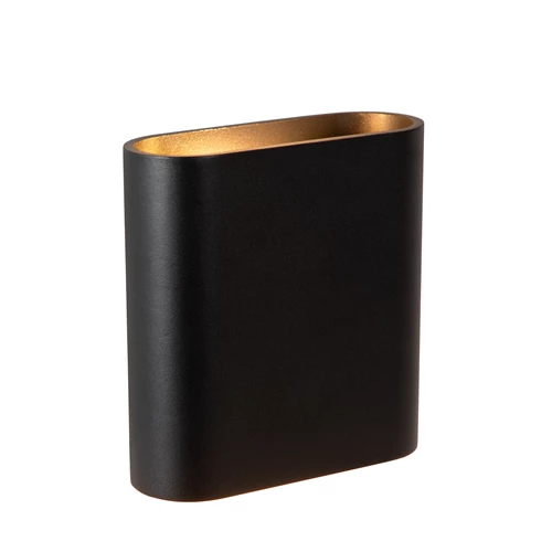 Lucide ATILA - Applique murale Intérieur/Extérieur - LED Dim. - 2x5W 2700K - IP54 - Noir - allumé