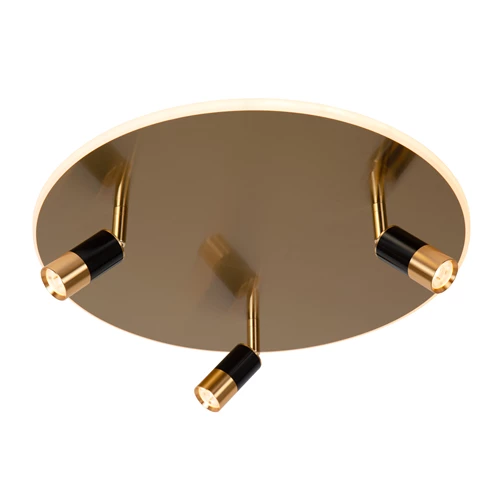 Lucide JUBEL - Plafonnier - Ø 48 cm - LED - CCT - 2500K/3000K - Or Mat / Laiton - allumé 2