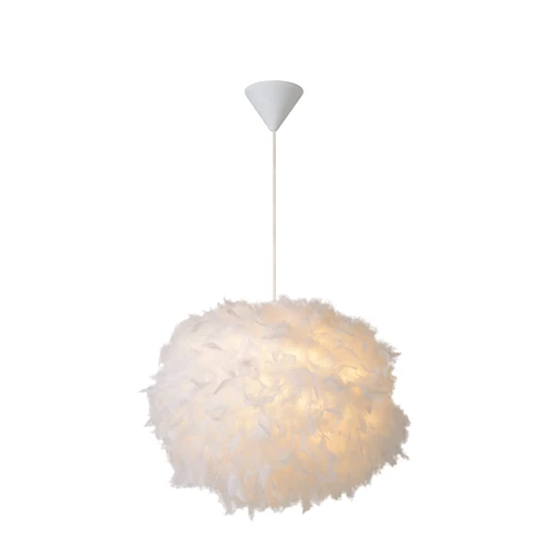 Lucide GOOSY SOFT - Lámpara colgante - Ø 50 cm - 1xE27 - Blanco - encendido 1