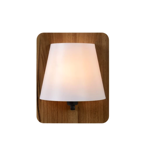 Lucide IDAHO - Wandlamp - 1xE14 - Bruin - aangezet