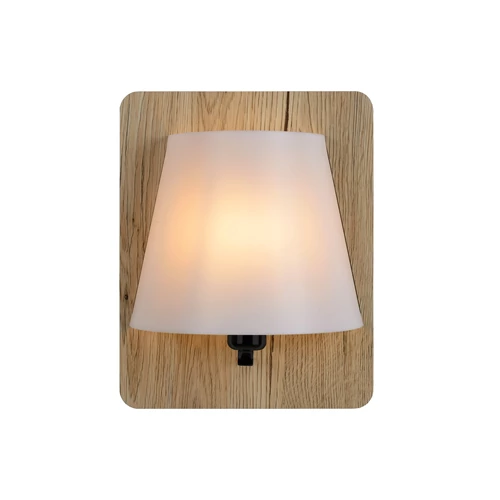 Lucide IDAHO - Wandleuchte - 1xE14 - Helles Holz - eingeschaltet 6