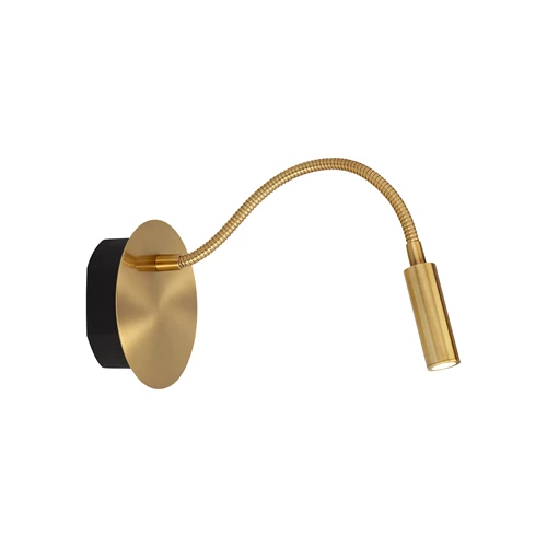 Lucide JOLIJN - wiederaufladbare Bettlampe / Wandleuchte - Akku/Batterie - Ø 11 cm - LED - 1x2W 3000K - Magnetisch - Mattes Gold / Messing - eingeschaltet 2