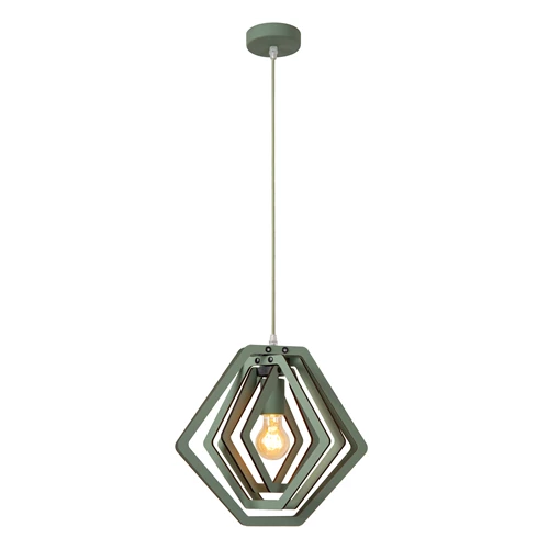Lucide MAURO - Suspension Chambres d'enfant - 1xE27 - Vert - allumé 3