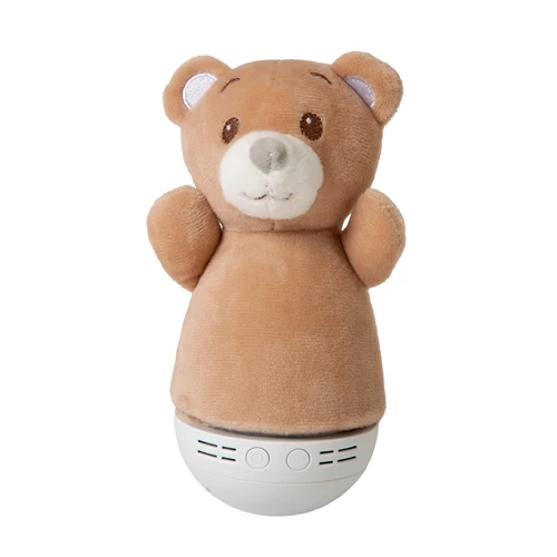 Lucide DOLLY - Tafellamp Kinderkamer - Batterijen - LED - 1x3W 2700K - Met muziekfunctie - Bruin - aangezet 3