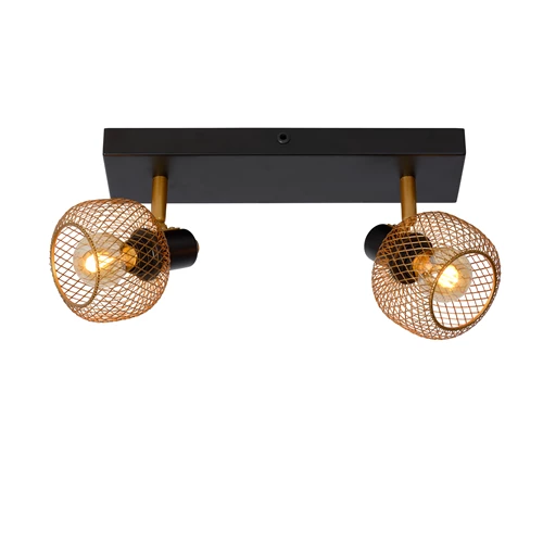 Lucide MAREN - Spot plafond - 2xE14 - Or Mat / Laiton - allumé 2