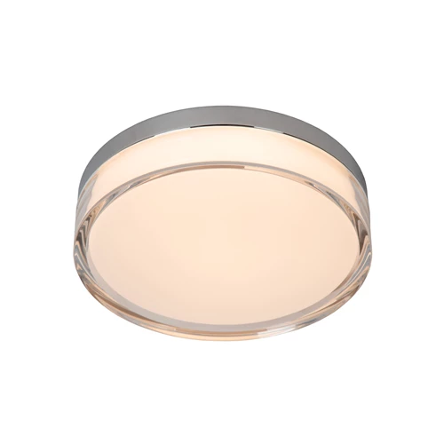 Lucide PLANO - Deckenleuchte Badezimmer - Ø 23 cm - LED Dim. - CCT - 1x11W 2700K/4000K - IP44 - Opal - eingeschaltet 1