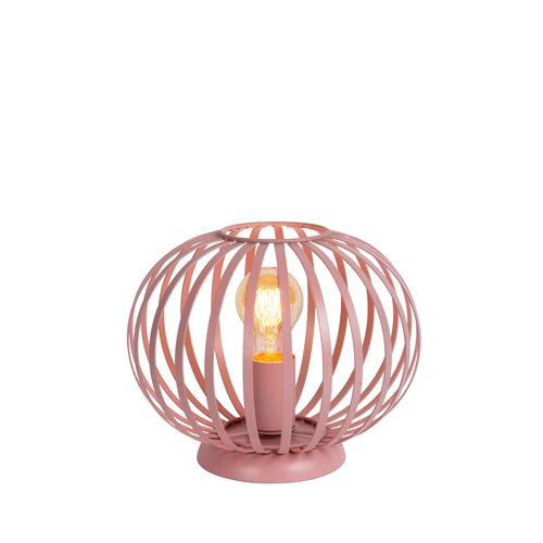 Lucide MERLINA - Table lamp Children - Ø 25,5 cm - 1xE27 - Pink - turned on 6