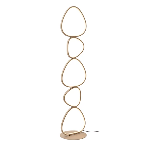 Lucide SAMLING - Stehlampe - LED Dim. - CCT - 1x48W 2700K/4000K - Taupe - Essential - eingeschaltet 1