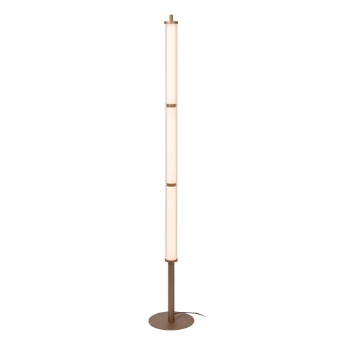 Lucide VALENTINE - Floor lamp - Ø 23 cm - LED Dim. - CCT - 1x37W 2200K/3000K - Champagne Color - Vibes - turned on 5