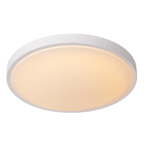 Lucide DASHER - Plafonnière Badkamer - Ø 41 cm - LED - 1x24W 2700K - IP44 - Bewegingssensor - Wit - aangezet 1