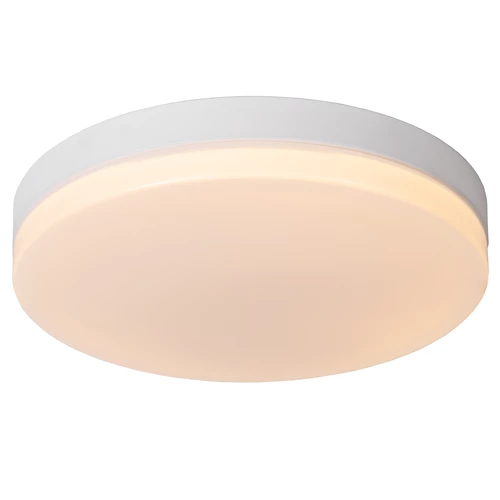 Lucide BISKIT - Plafonnière Badkamer - Ø 40 cm - LED - 1x36W 2700K - IP44 - Bewegingssensor - Wit - aangezet 1