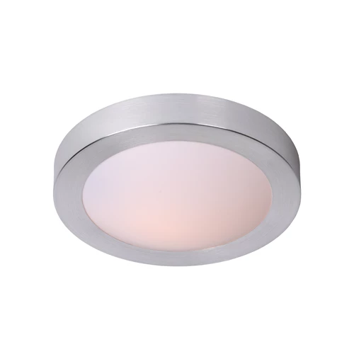 Lucide FRESH - Plafonnier Salle de bains - Ø 27 cm - 1xE27 - IP44 - Chrome Dépoli - allumé 2