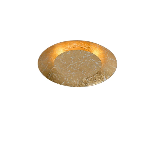 Lucide FOSKAL - Deckenleuchte - Ø 21,5 cm - LED - 1x6W 2700K - Messing - eingeschaltet 1