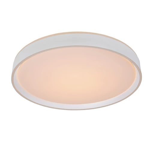 Lucide NURIA - Plafonnier - Ø 50 cm - LED 3 StepDim - 1x36W 2700K - Blanc - allumé 1