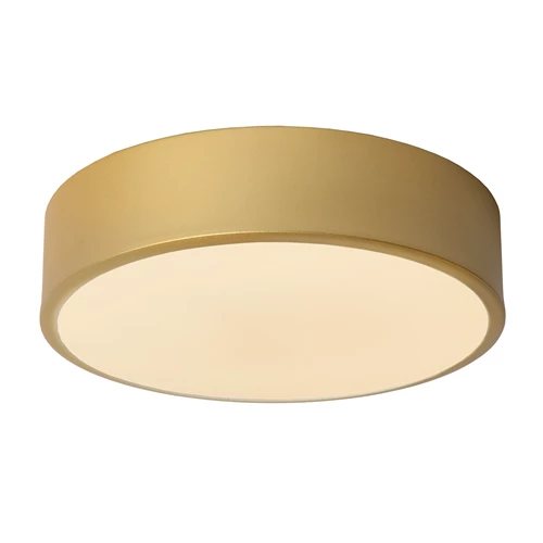 Lucide UNAR - Lámpara de techo - Ø 20 cm - LED 3 StepDim - 1x12W 2700K - Oro mate / Latón - encendido 2