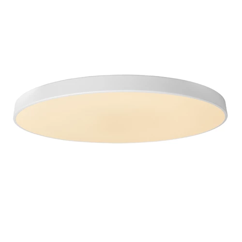 Lucide UNAR - Flush ceiling light - Ø 80 cm- LED 3 StepDim - 1x80W 2700K - White - turned on 1